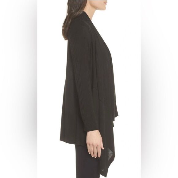 Splendid Pajama Drape Cardigan in Black - Small - Picture 3 of 8